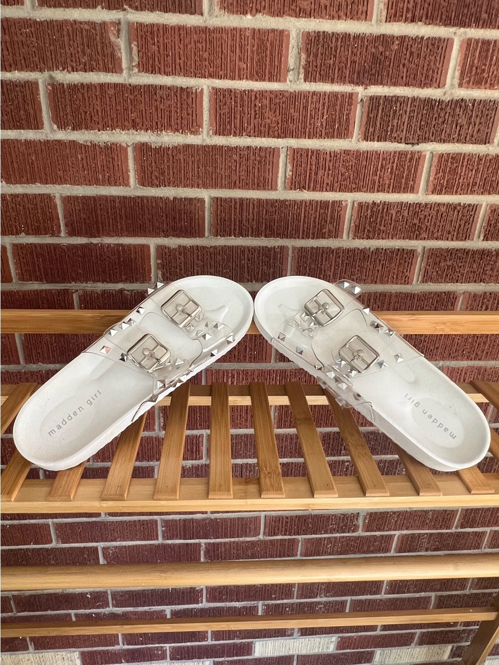 Madden Girl studded slide sandals